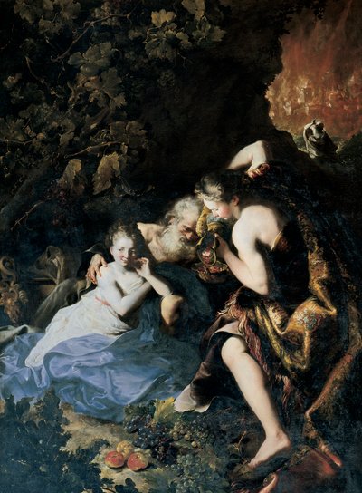 Lot ubriacato dalle figlie da Bartolomeo Guidobono