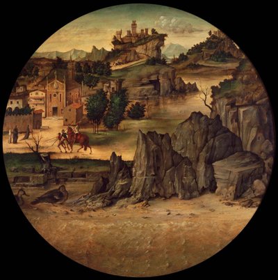 Paesaggio con castelli da Bartolomeo Montagna
