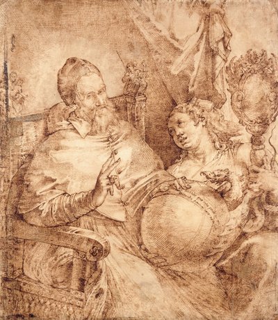 Ritratto di Papa Gregorio XIII, tre quarti di lunghezza, seduto in una poltrona da Bartolomeo Passarotti