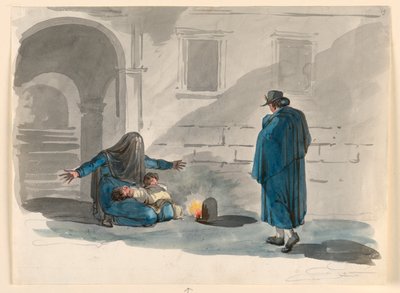 Una Donna Indigente a Roma da Bartolomeo Pinelli