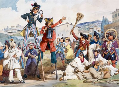 Carnevale a Roma da Bartolomeo Pinelli