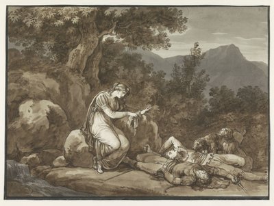 Colma lamenta la morte di Salgar e suo fratello da Bartolomeo Pinelli