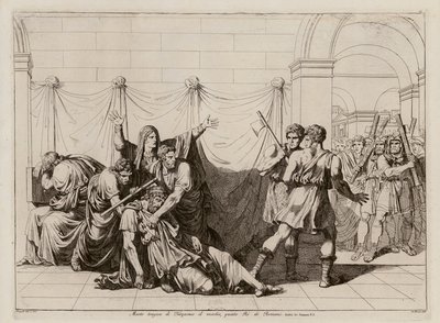 Morte di Tarquinio il Vecchio (acquaforte) da Bartolomeo Pinelli