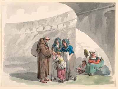 Disegno, Saluto di un eremita, 1807-08 da Bartolomeo Pinelli