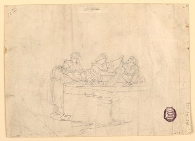 Disegno, Tre donne che si lavano, 1800-25 da Bartolomeo Pinelli