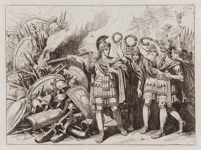 Gaio Mario brucia le armi dei Cimbri e dei Teutoni da Bartolomeo Pinelli