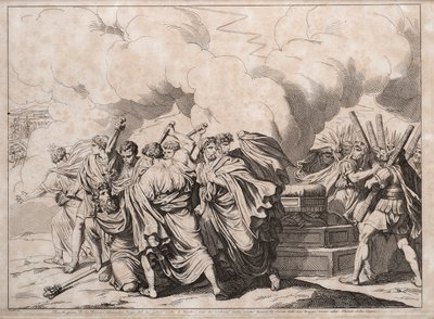 Romolo assassinato dai senatori, 1818 da Bartolomeo Pinelli