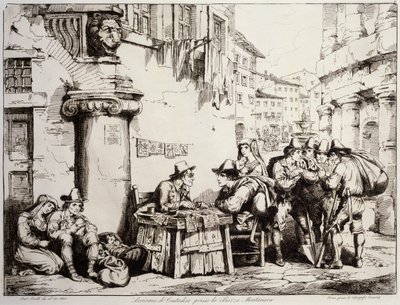 Scrivano in Piazza Montanara a Roma da Bartolomeo Pinelli