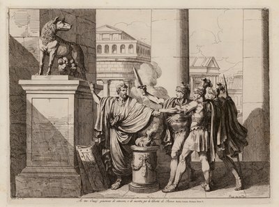 Il giuramento degli Orazi (acquaforte) da Bartolomeo Pinelli
