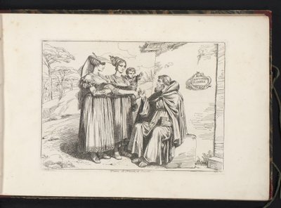 Due donne di Frascati e un eremita da Bartolomeo Pinelli