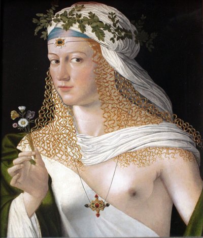 Ritratto idealizzato di una cortigiana come Flora da Bartolomeo Veneto