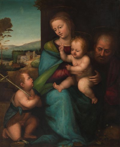 La Sacra Famiglia con il Bambino Giovanni Battista da Bartolommeo (Fra) (circle of)