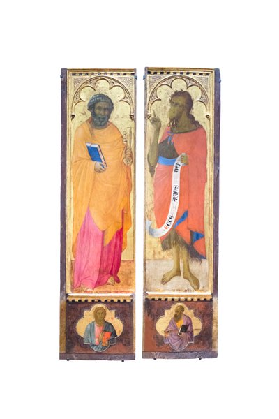 San Pietro e san Giovanni Battista; un apostolo e san Paolo da Bartolommeo Bulgarini