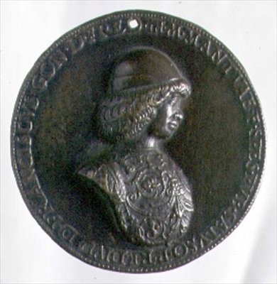 Medaglia ritratto raffigurante Francesco Gonzaga II (1466-1519) da Bartolommeo Melioli