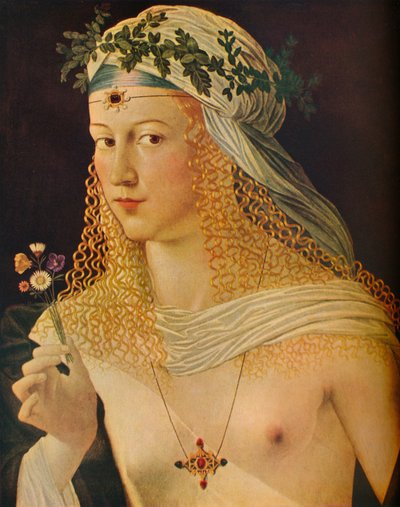 Ritratto idealizzato di una cortigiana come Flora, c. 1520 da Bartolommeo Veneto