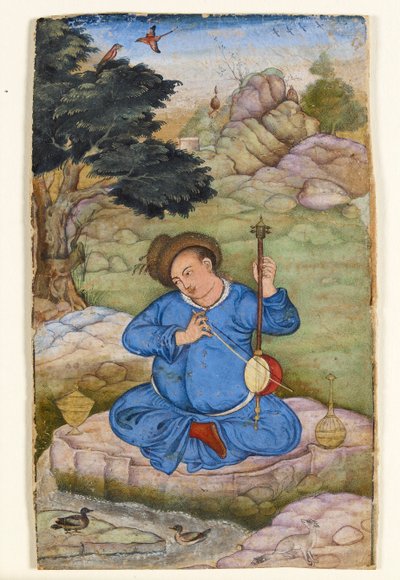 Musicista in un paesaggio da Basawan