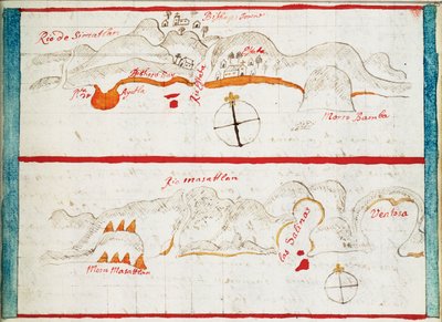 Carta di Santiago Astata e Bahia Ventosa da Basil Ringrose