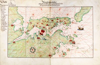 Carta di Negroponte da Battista Agnese