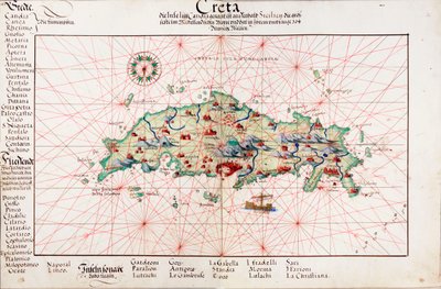 Mappa di Creta 1554 da Battista Agnese