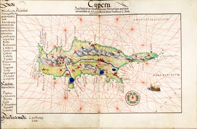 Carta pergamena di Cipro da Battista Agnese