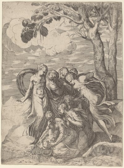 Il ritrovamento di Mosè da Battista Angolo del Moro, after Andrea Meldolla, called Schiavone