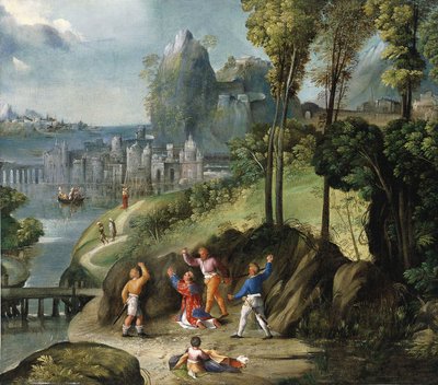 La lapidazione di Santo Stefano da Battista Dossi