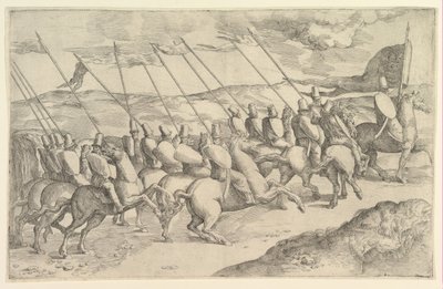 Una compagnia di cavalieri da Battista Franco Veneziano