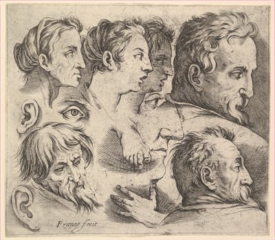 Studi di teste da Battista Franco Veneziano