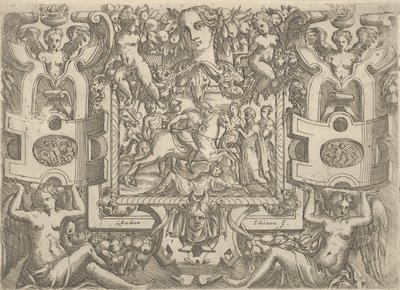 Figura a cavallo con una spada che cavalca sopra una figura sdraiata a terra, ca. 1540-80 da Battista del Moro
