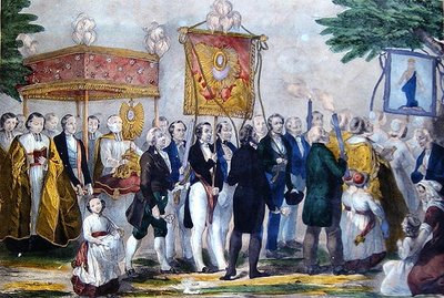 Processione della Confraternita del Santissimo Sacramento, inizio XIX secolo da Bautz Bautz