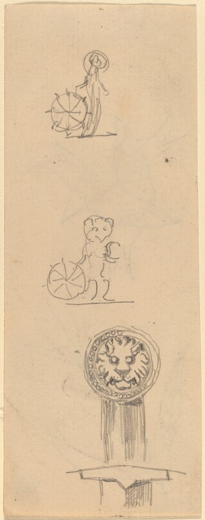 Foglio di schizzi [recto] da Beatrice Godwin Whistler