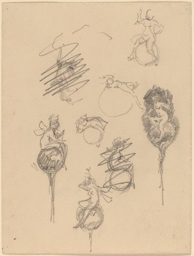 Studi per Disegni di Gioielli [recto] da Beatrice Godwin Whistler