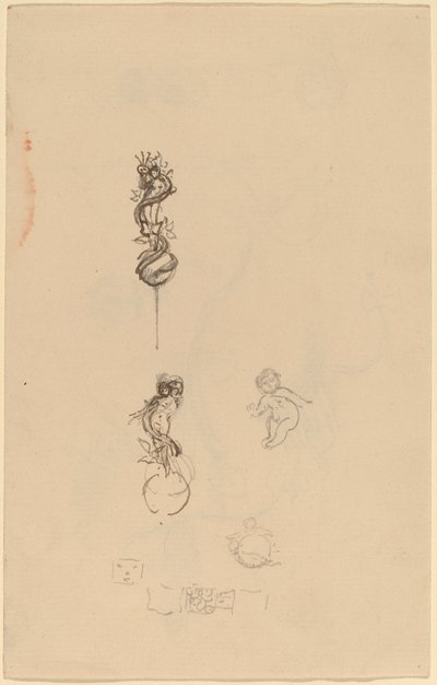 Studi per disegni di gioielli (recto) da Beatrice Godwin Whistler