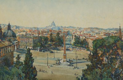 Roma, dal Pincio, Piazza del Popolo da Beatrice Mary Seccombe Leech