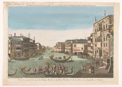 Veduta del Canal Grande con gondole, Palazzo Balbori e Ponte Rialto a Venezia da Beauvais
