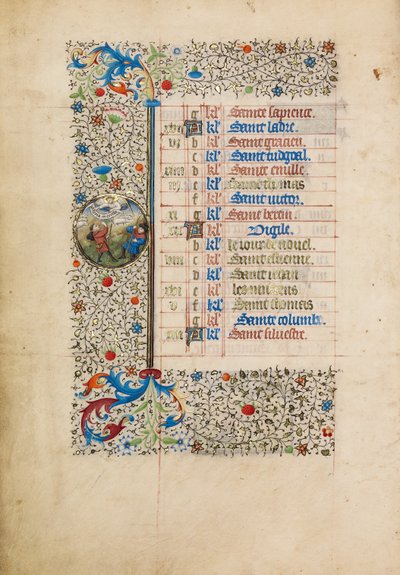Pagina del calendario di dicembre; L