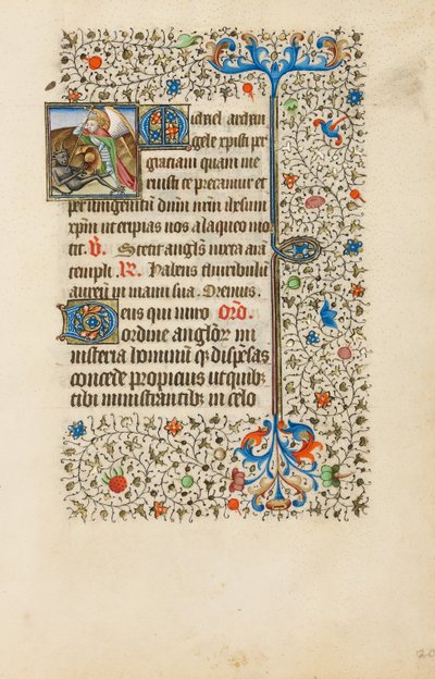 San Michele in lotta con il diavolo da Bedford Master