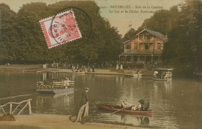Il lago e lo Chalet Robinson, Bois de la Cambre, Bruxelles da Belgian Photographer