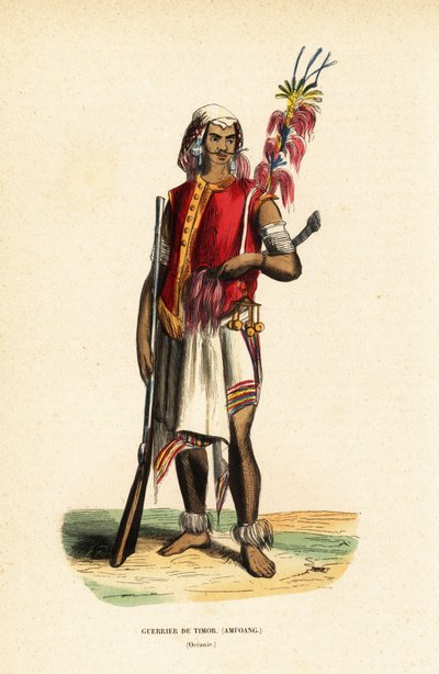 Guerriero Atoni di Kupang, Timor Occidentale, Indonesia da Belgian School