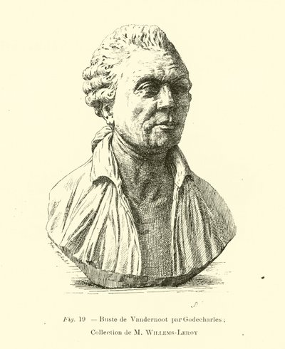Busto di Henri Van der Noot, rivoluzionario belga da Belgian School