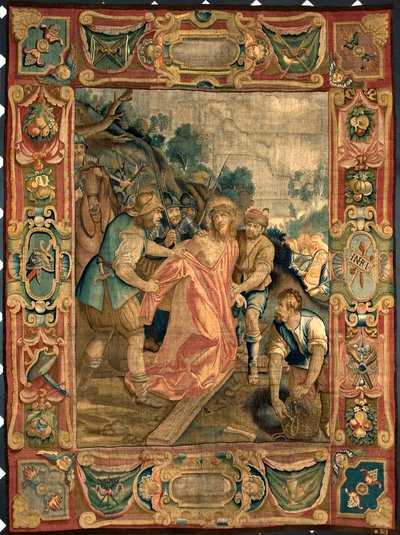Cristo è spogliato delle sue vesti. Arazzo realizzato nelle manifatture di Bruxelles. XVI secolo Genova, Musei di Strada Nuova da Belgian School