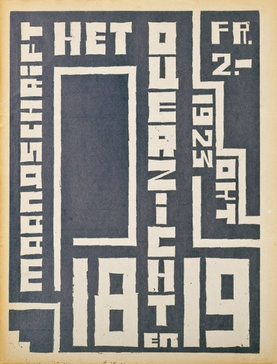 Copertina per un numero del 1923 della rivista "Het Overzicht", 1923 da Belgian School