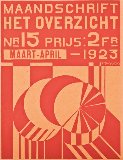 Copertina per il numero di marzo-aprile 1923 della rivista "Het Overzicht", 1923 da Belgian School