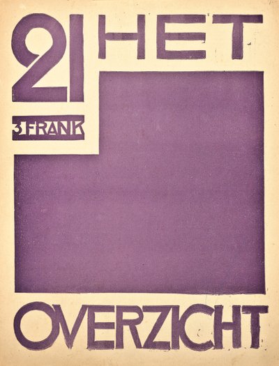 Copertina per la rivista "Het Overzicht", c. 1922-1925 da Belgian School