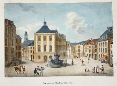 La piazza e il municipio di Spa da Belgian School