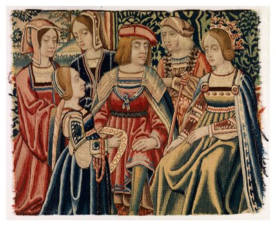Frammento di arazzo che raffigura il Matrimonio di Luigi XII con Anna di Bretagna, da Bruxelles da Belgian School