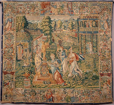 I doni di Pomona, ninfa dei frutti. Arazzo delle manifatture di Bruxelles. XVI secolo, Genova, Musei di Strada Nuova da Belgian School