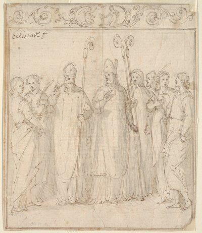 Agostino, Ambrogio e altri santi da Belisario Corenzio