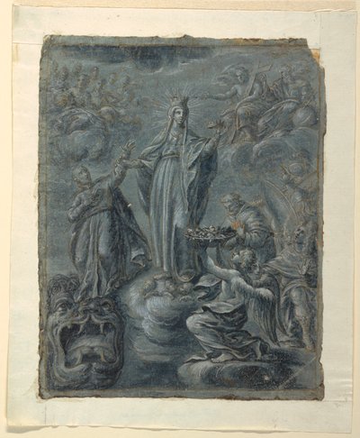 Disegno, Recto: Incoronazione della Vergine, 1630 ca. da Belisario Corenzio