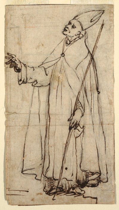 Disegno, Vescovo in piedi, 1620 ca. da Belisario Corenzio